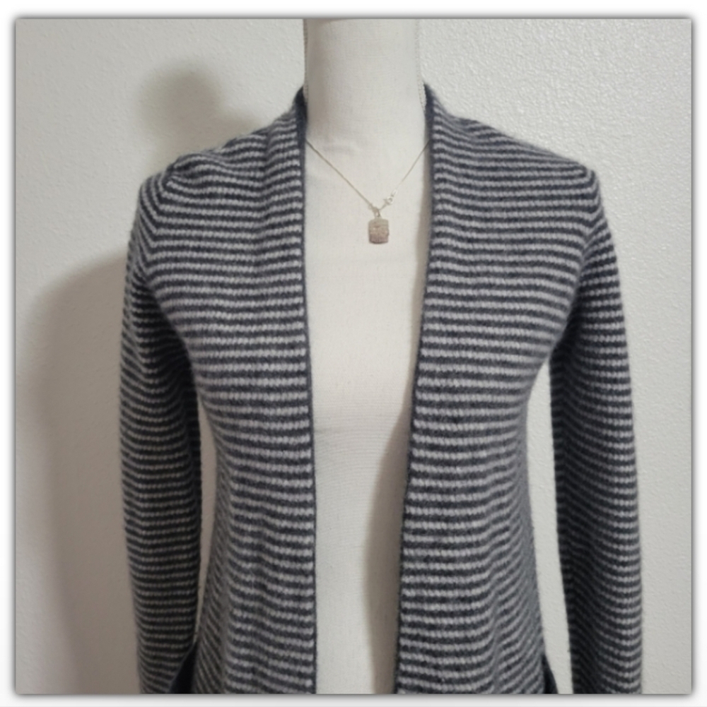 The Cashmere project sweater 100% Cashmere long open cardigan with pockets - Picture 2 of 9